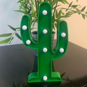 Light-Up Cactus Decor